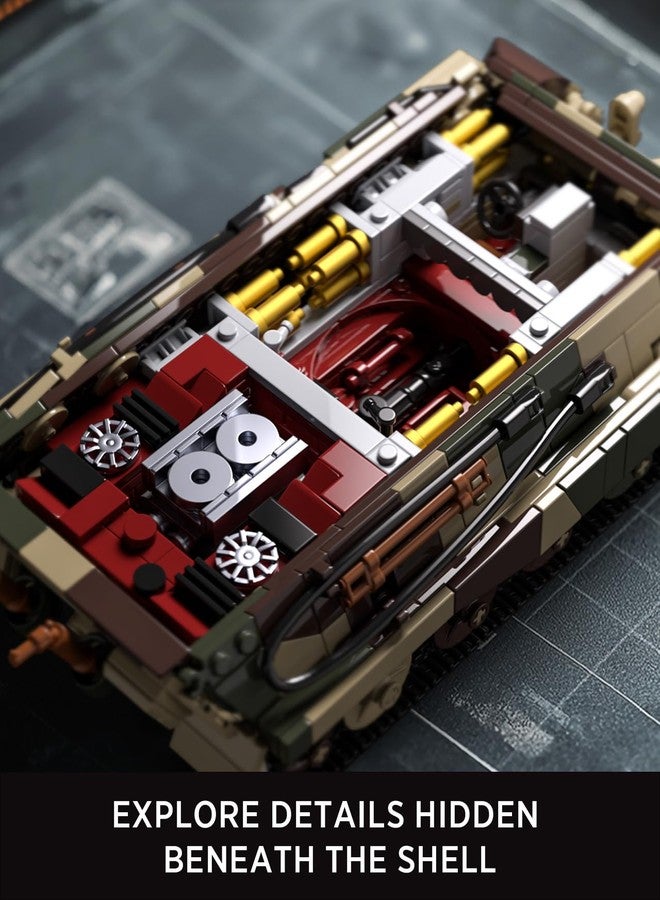 Nifeliz King Tiger Tank Building Set, WW2 Military Tank Model Toy for Adults, Collectible Army Display Piece and Gift for Enthusiasts (1,267 PCS, NF10315) - Image 3